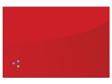 Магнитно-маркерная стеклянная доска BRAUBERG 60х90 см, красная в Сыктывкаре - предосмотр