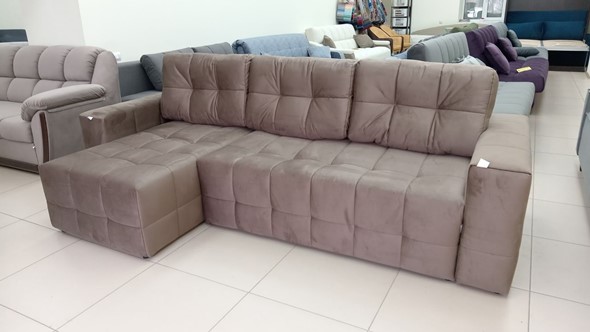 Угловой диван с оттоманкой Реал ДУ Graund 03 велюр в Сыктывкаре - изображение