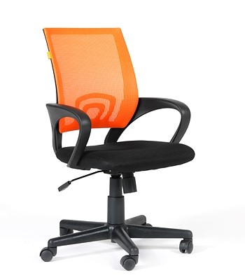 Кресло CHAIRMAN 696 black Сетчатый акрил DW66 оранжевый в Сыктывкаре - изображение