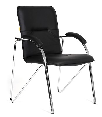 Кресло CHAIRMAN 850 Экокожа Terra 118 черная в Сыктывкаре - изображение